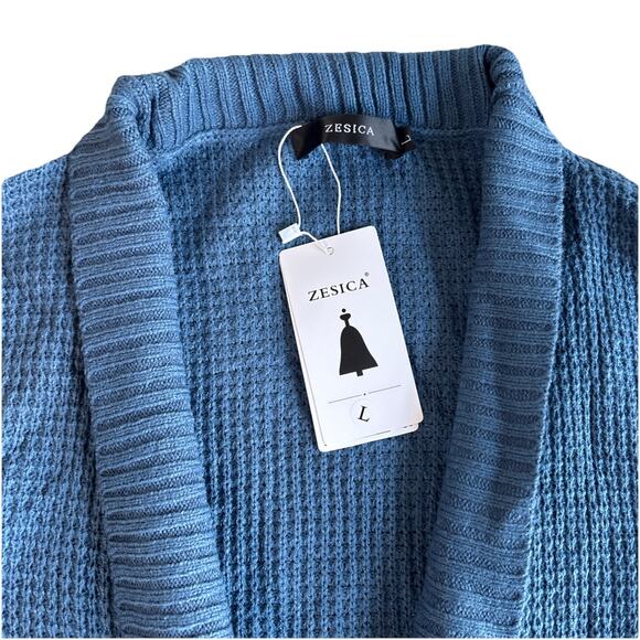 ZESICA Women's Long Sleeve Open Front Casual Lightweight Cardigan - Size‎ Large - Picture 3 of 4